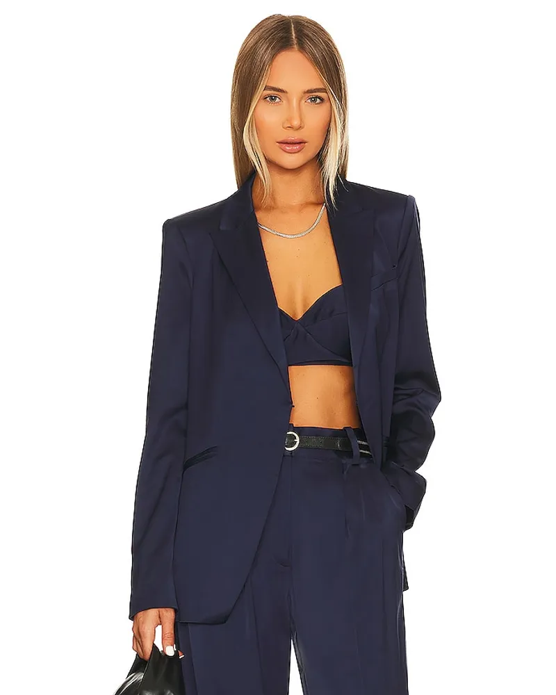 Favorite Daughter BLAZER SATIN in Navy Navy