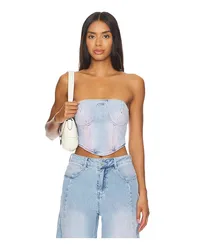 AFRM BUSTIER REID in Blue Blue