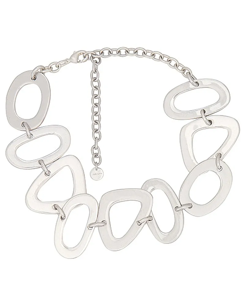 Cult Gaia CHOKER PALOMA in Metallic Silver Metallic