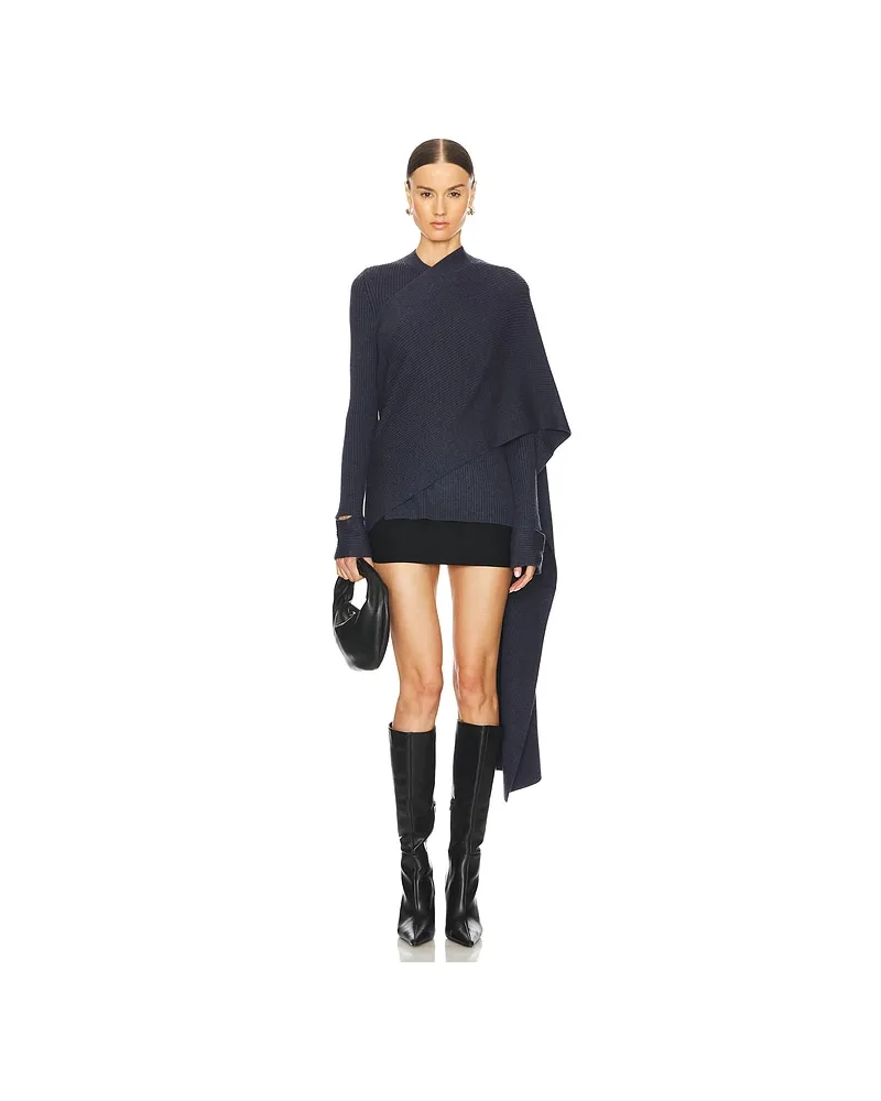 Helmut Lang DRAPIERTES TOP in Navy Navy