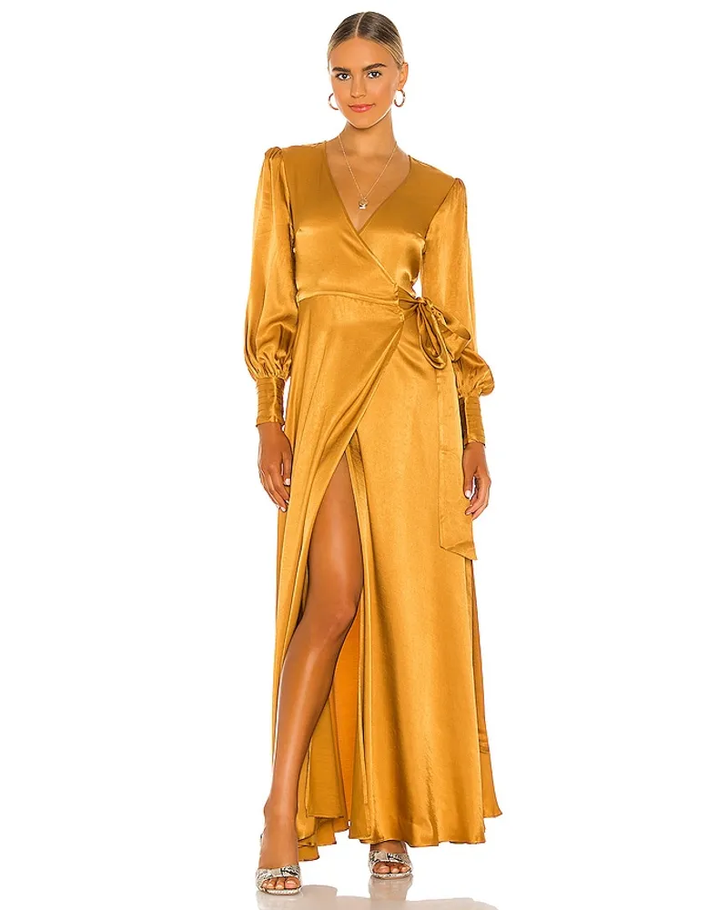 House of Harlow 1960 WICKELKLEID MAXI in Yellow Yellow