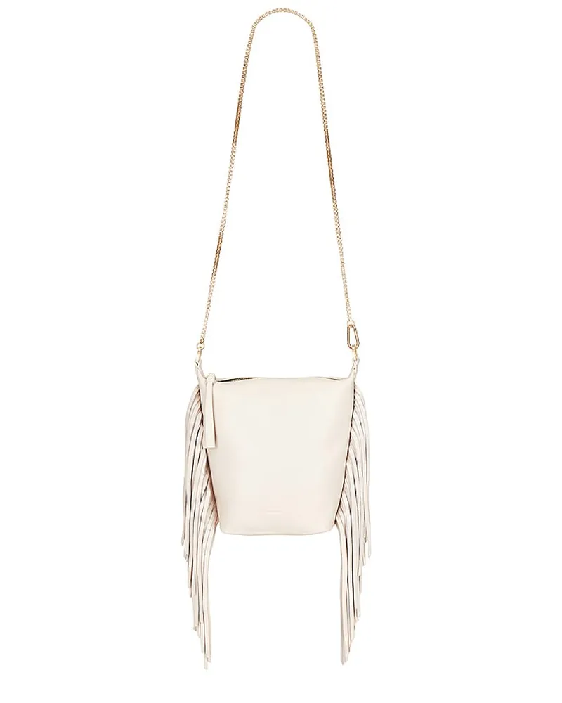 AllSaints UMHÄNGETASCHE EVALINE FRINGE in White White