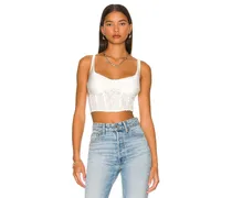 BUSTIER-TOP SIMI in Ivory