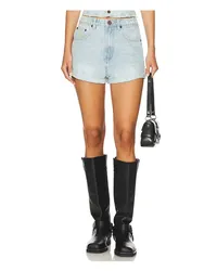 One Teaspoon Bandits High Waist Denim Short in Blue Blue