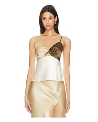 CAMI NYC TRÄGERTOP EDITH in Metallic Neutral Metallic