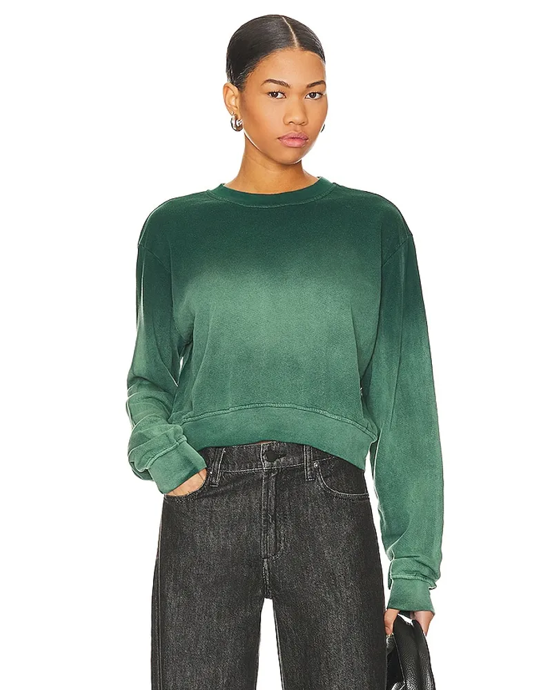 Michael Lauren RUNDHALS-PULLOVER EXON in Green Green