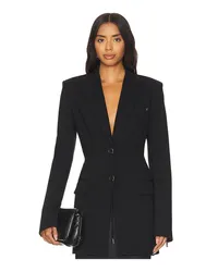 Helmut Lang Waisted Blazer in Black Black