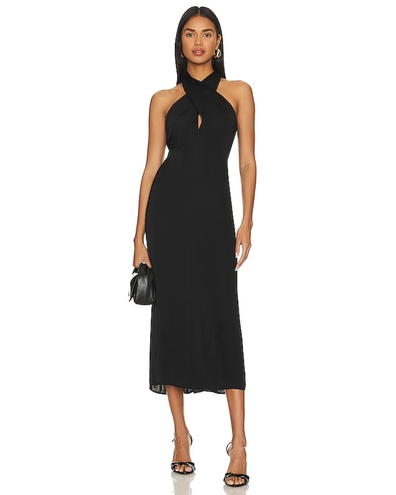 Graham & Spencer MIDI-KLEID STEPHANIE in Black Black