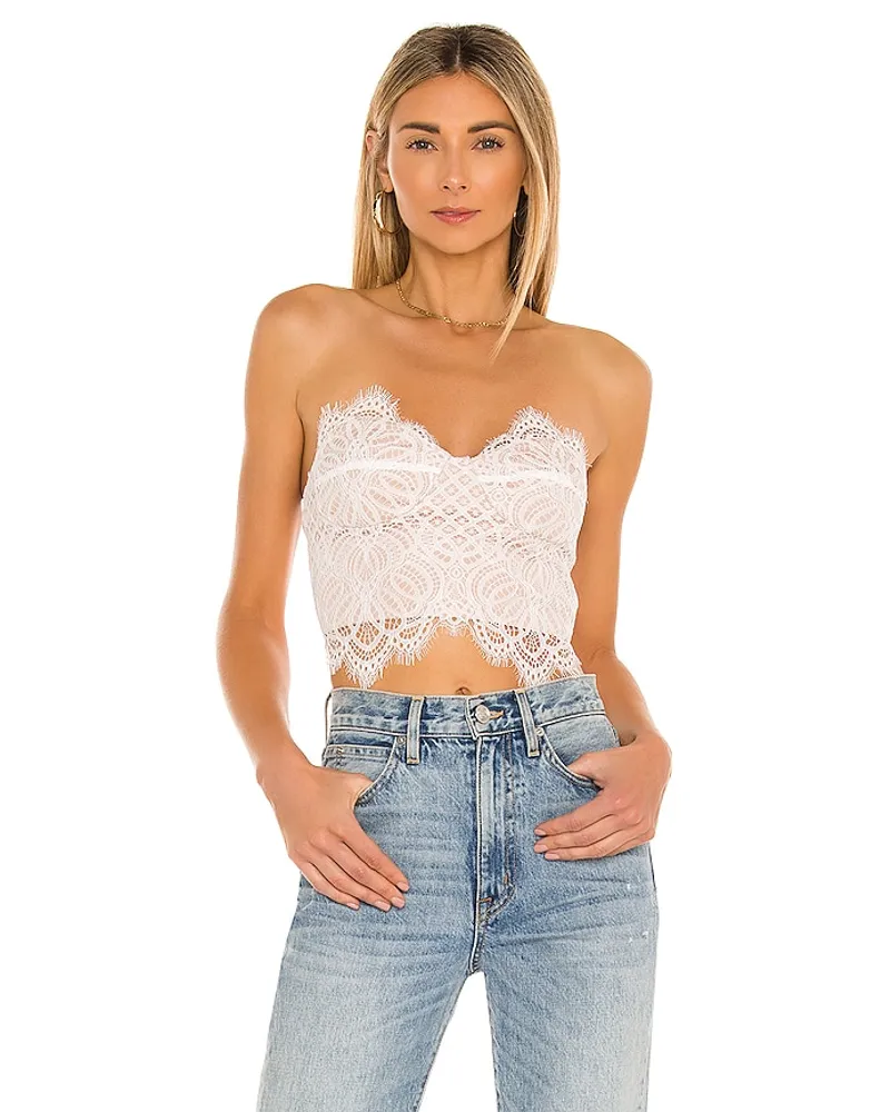 superdown KURZES SPITZEN-TOP KENDALL in White White