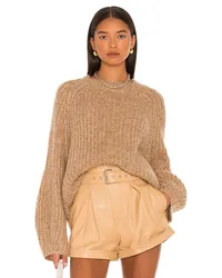 L'ACADEMIE STRICK SONOMA CREW NECK in Tan Tan