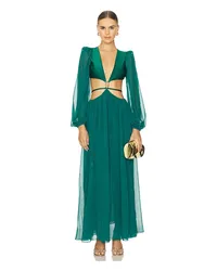 Pat Bo MAXIKLEID PISCINA CUTOUT in Dark Green Dark