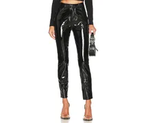 HOSE FAUX PATENT LEATHER in Black