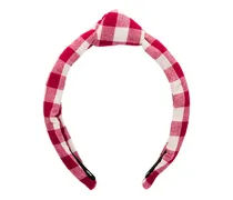 STIRNBAND KIDS GINGHAM KNOTTED in Red