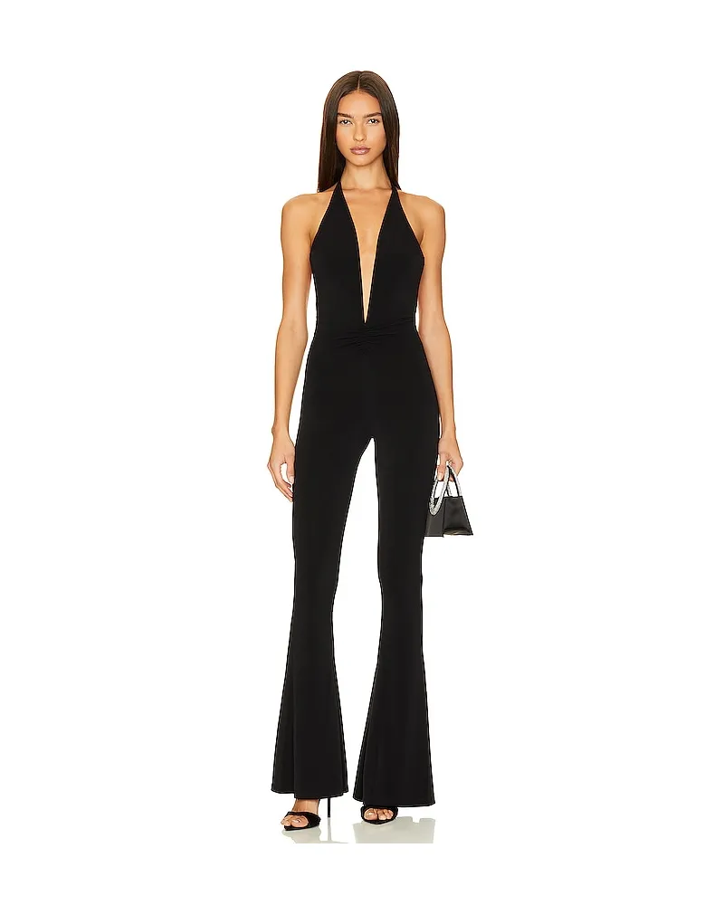 ANDAMANE JUMPSUIT MIT AUSGESTELLTEM BEIN MADONNA in Black Black