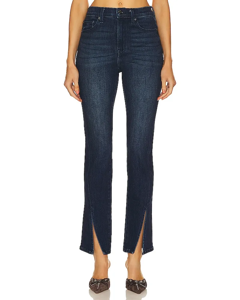 PISTOLA SCHMALE HIGH-RISE-JEANS MIT GERADEM BEIN UND SCHLITZDETAIL TEAGAN in Blue Blue