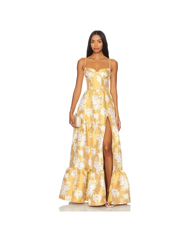 V. Chapman ABENDKLEID LUCETTA in Metallic Gold Metallic