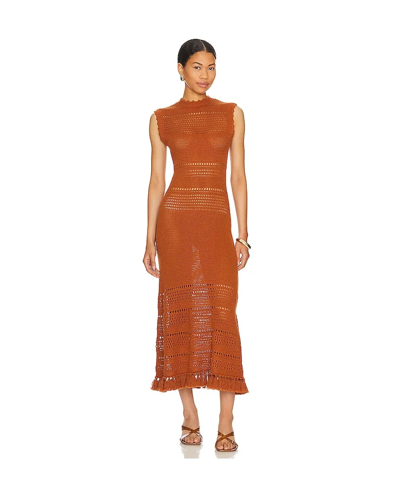 MISA Los Angeles MIDI-KLEID AMANDA in Rust Rust