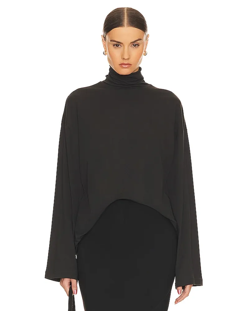 Helsa ROLLKRAGEN JERSEY OVERSIZED in Black Black