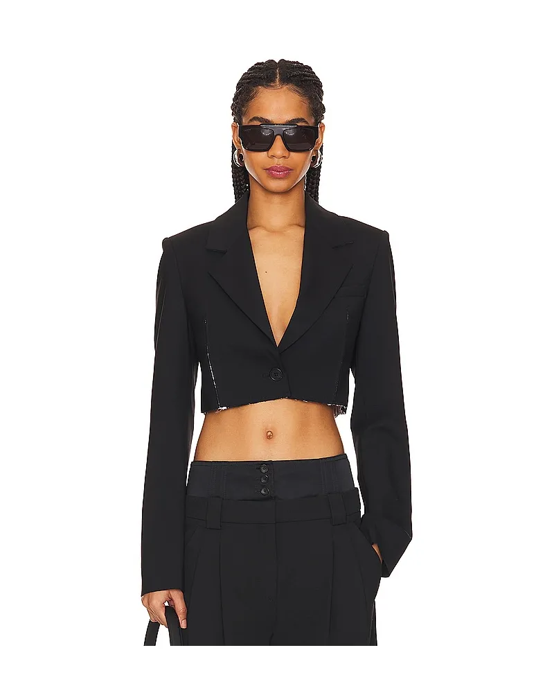 Monse GESCHLITZTER CROPPED-BLAZER in Black Black