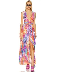 Luli Fama Dancing Queen Convertible Maxi Dress in Fuchsia, Blue Fuchsia