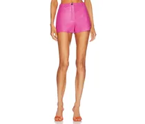 SHORTS VEGAN LEATHER in Pink
