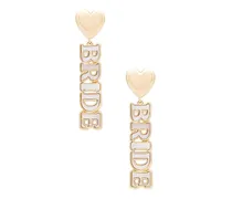 OHRRING BRIDE GOLD HEART in Metallic Gold