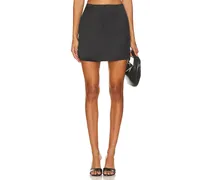 Mya Satin Mini Skirt in Black