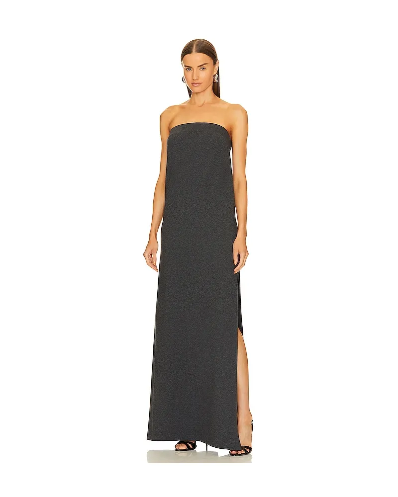 Norma Kamali ABENDKLEID TERRY in Charcoal Charcoal