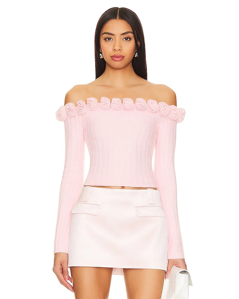 MAJORELLE STRICK JALIN ROSETTE in Pink Pink