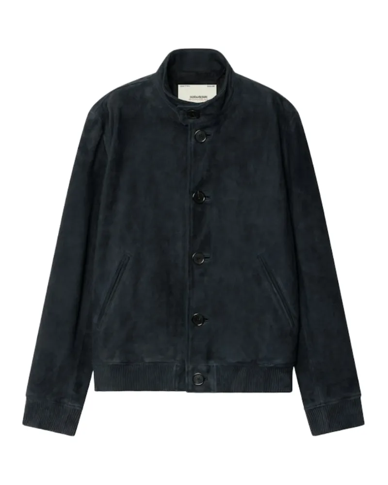 Zadig & Voltaire Lonni Jacke Aus Wildleder Blau