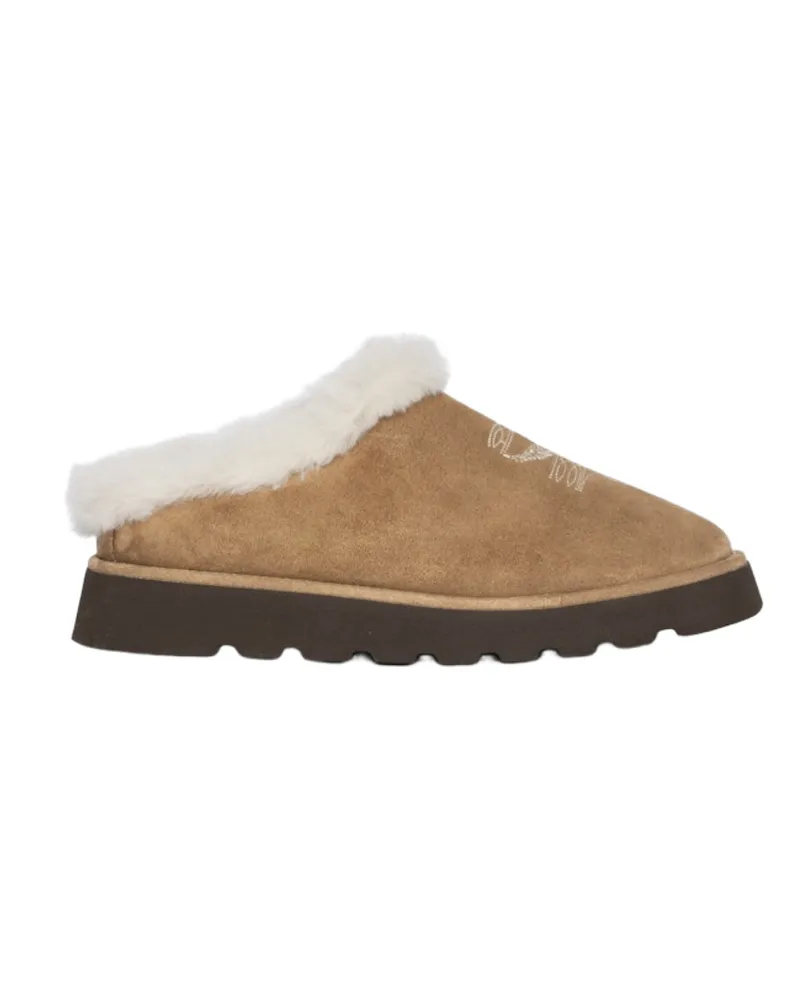Zadig & Voltaire Mules Teddy Shearling Braun