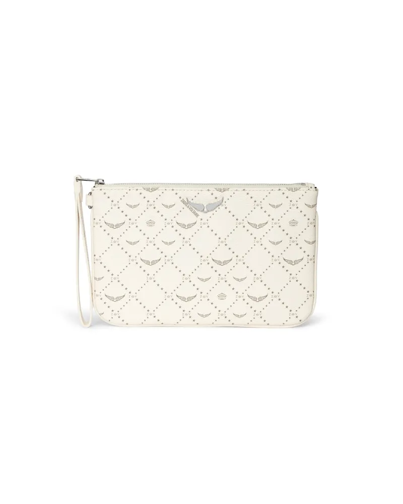 Zadig & Voltaire Pochette Z Pouch Monogram Weiß