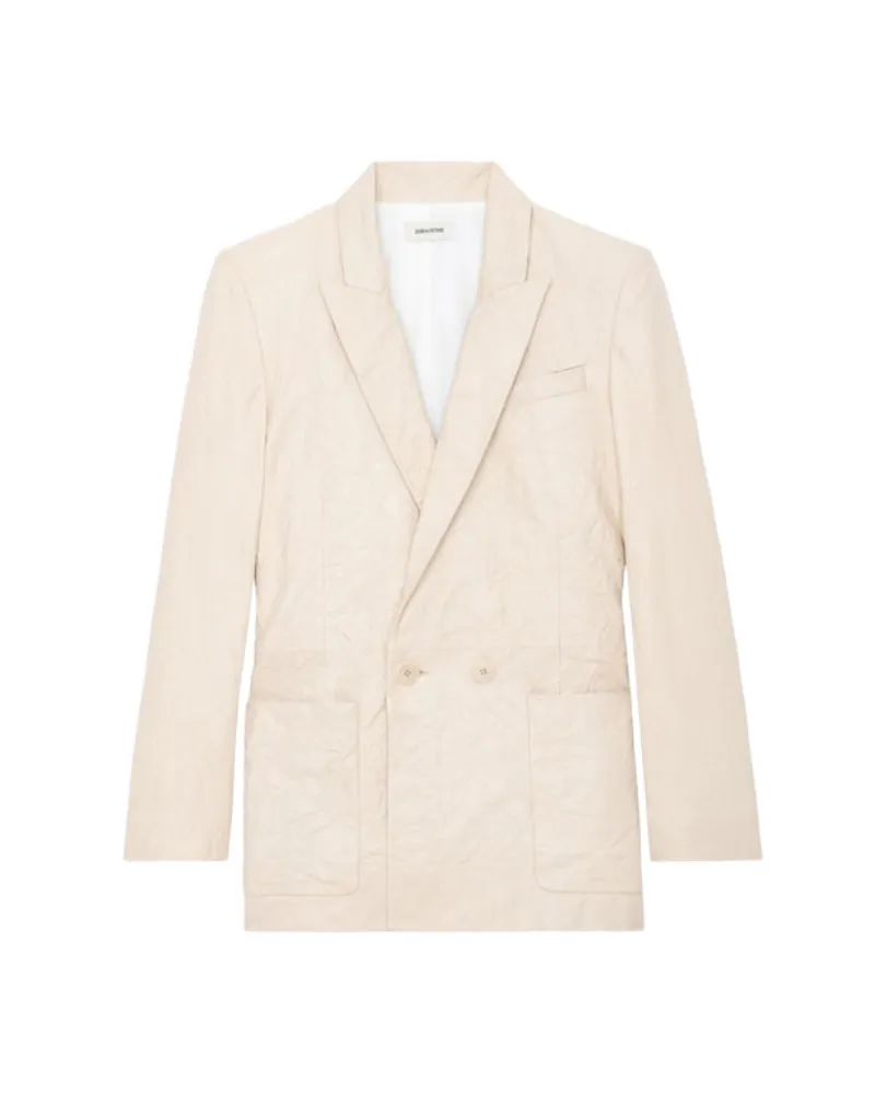 Zadig & Voltaire Blazer Visko 100% Crinkle-Leder Rosa