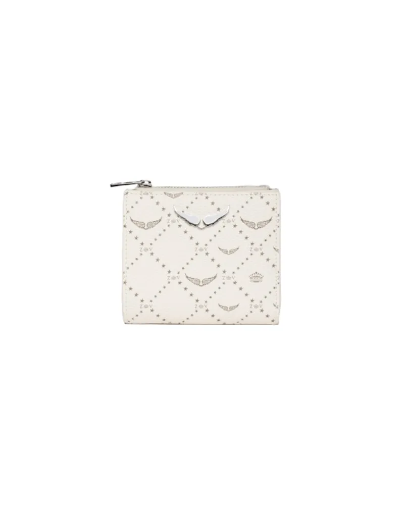 Zadig & Voltaire ZV Wallet Monogram Brieftasche Weiß