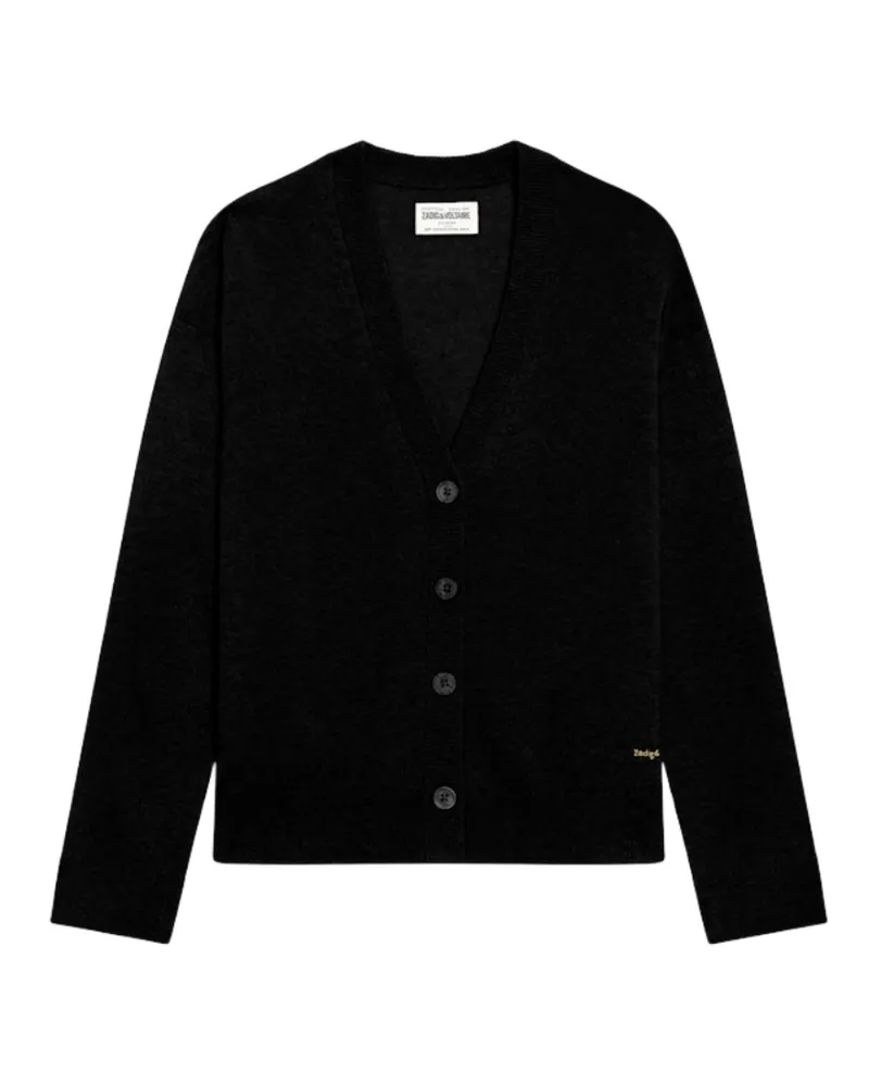 Zadig & Voltaire Mirkaz Cardigan 100% Kaschmir Schwarz