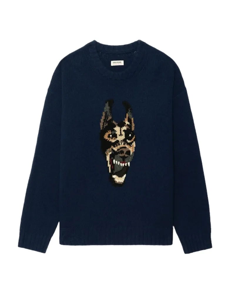 Zadig & Voltaire Pullover Swonny 100% Merinowolle Blau