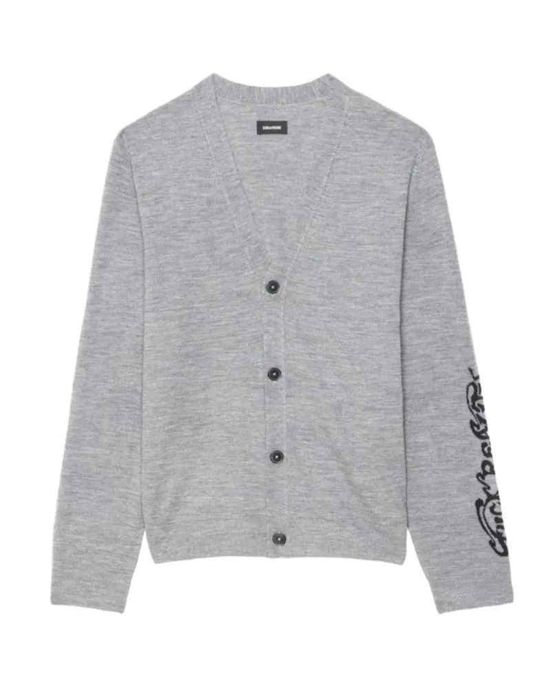 Zadig & Voltaire Cardigan Remi 100% Wolle Grau