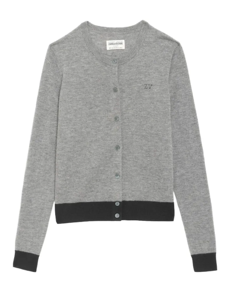 Zadig & Voltaire Cardigan Missya 100% Kaschmir Grau