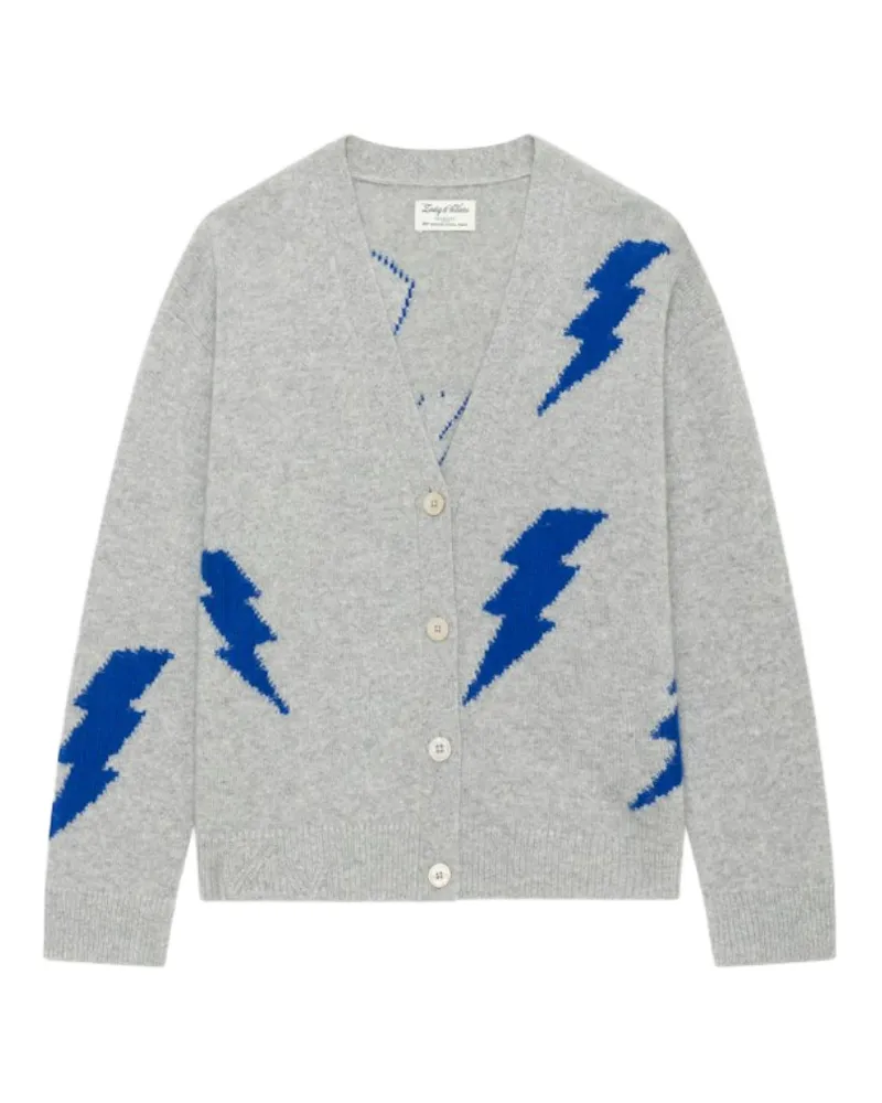 Zadig & Voltaire Mirkaz Cardigan 100% Kaschmir Grau