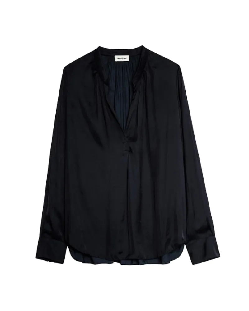 Zadig & Voltaire Bluse Tink Satin Schwarz