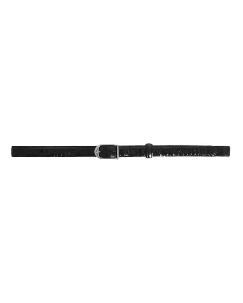 Zadig & Voltaire Gürtel Rise Krokodil 20mm Schwarz