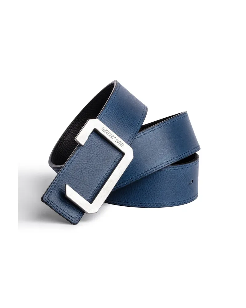 Zadig & Voltaire Gürtel La Reversible 40mm Blau