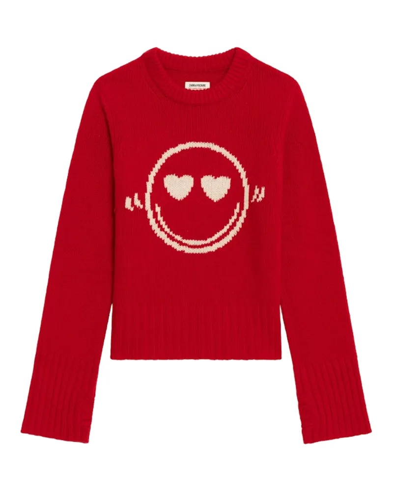 Zadig & Voltaire Malty Pullover 100% Merinowolle Rot