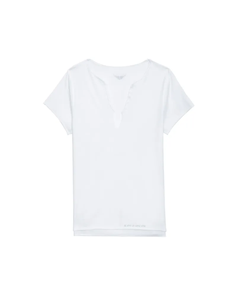 Zadig & Voltaire Henley-shirt Tuni Wit