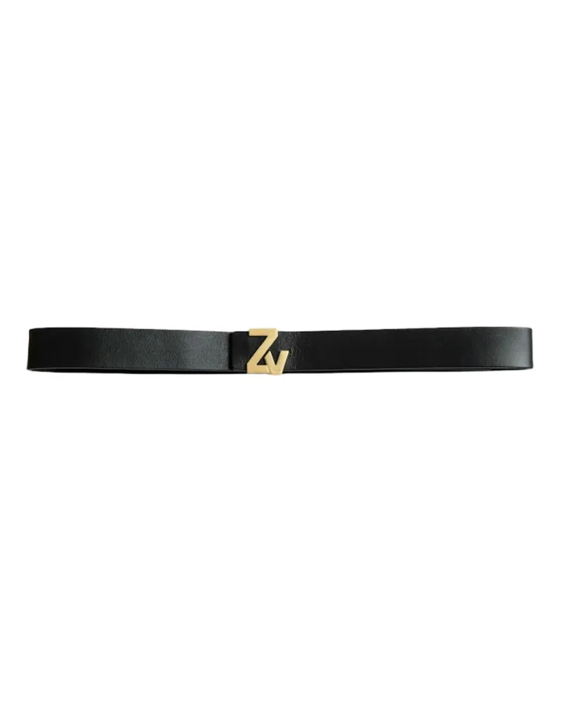 Zadig & Voltaire Gürtel ZV Initiale 30mm Schwarz