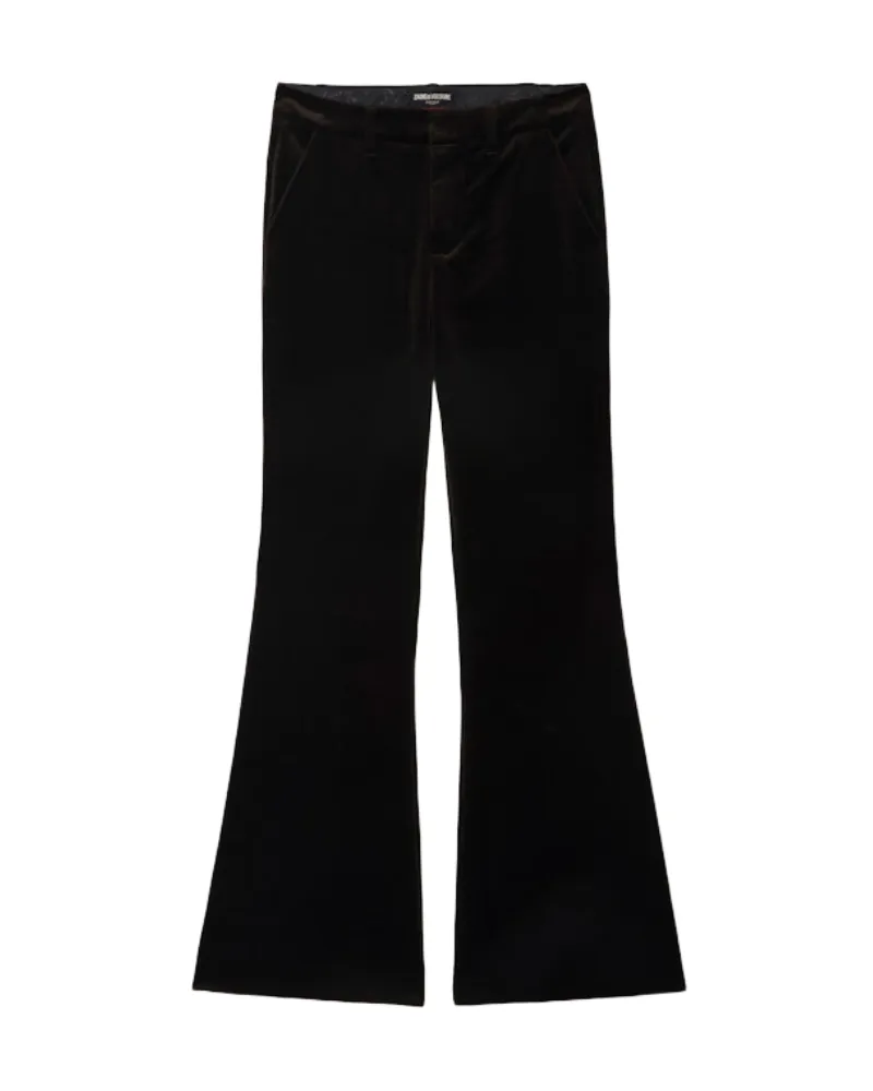 Zadig & Voltaire Hose Prevy Velours Braun