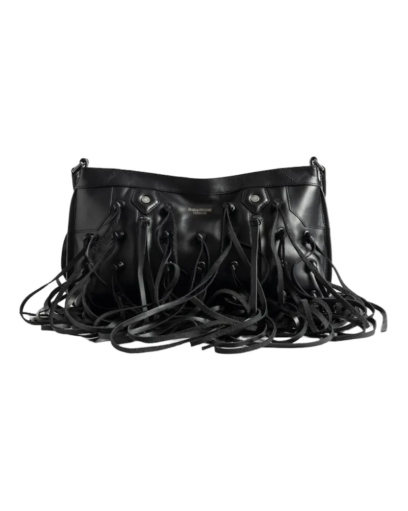 Zadig & Voltaire Tasche Sunny Moody Fringes Schwarz