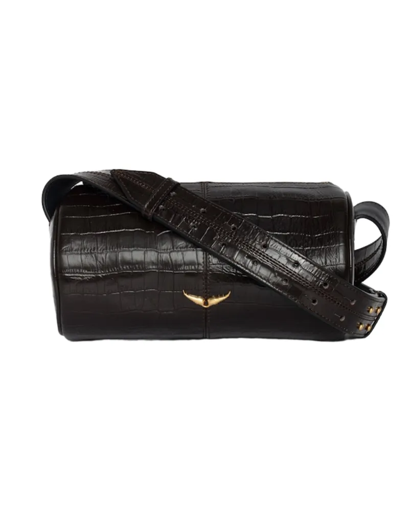 Zadig & Voltaire Le Doudou Croco Tasche Braun