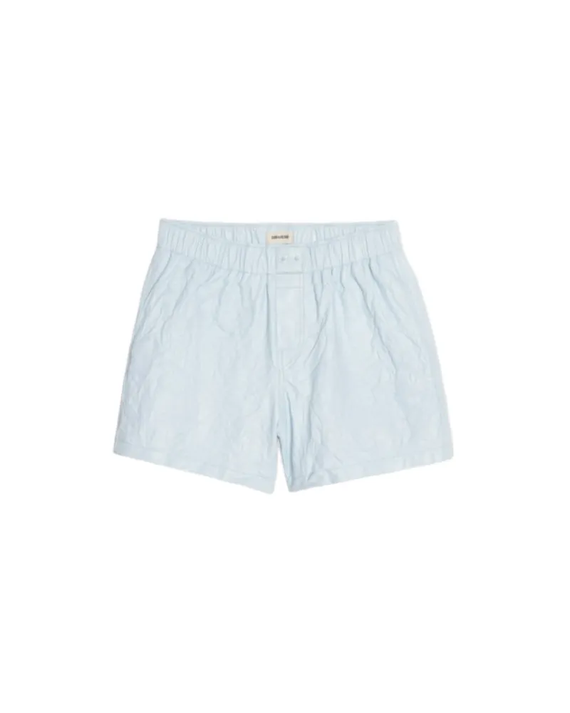Zadig & Voltaire Shorts Pax Aus Knitterleder Blau