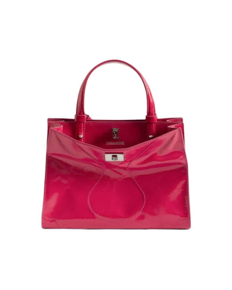 Zadig & Voltaire Jack Mini Vintage Patent Tasche Rosa